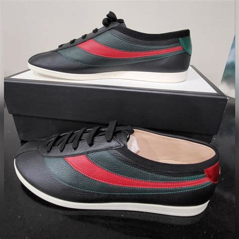 Gucci Men's Black Falacer Web Bee Sneakers Size 